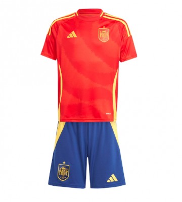 Lacne Dětský Futbalové dres Španielsko ME 2024 Krátky Rukáv - Domáci (+ trenírky)